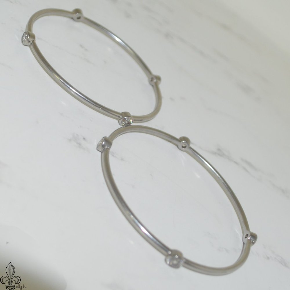 Silver Bangle Bracelets - image 4